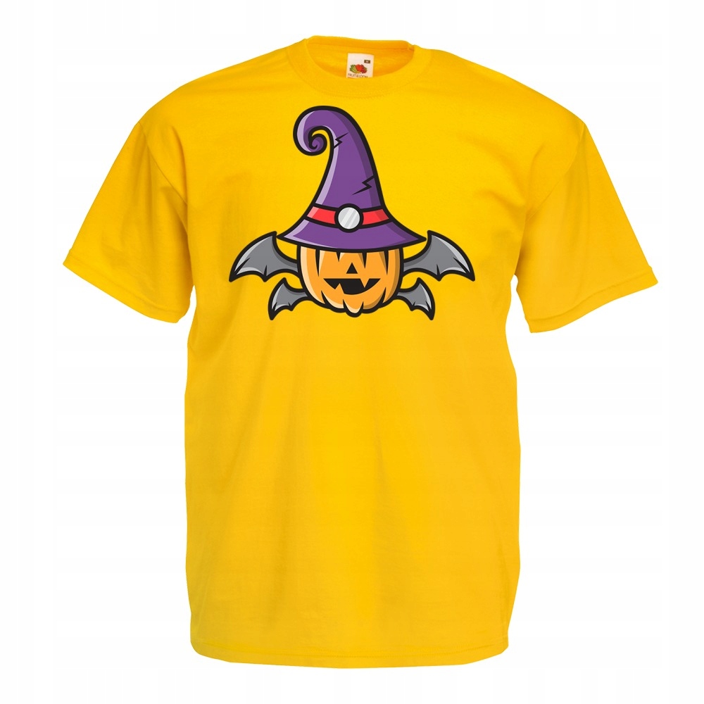 

Koszulka halloween czarownica dynia L żółta