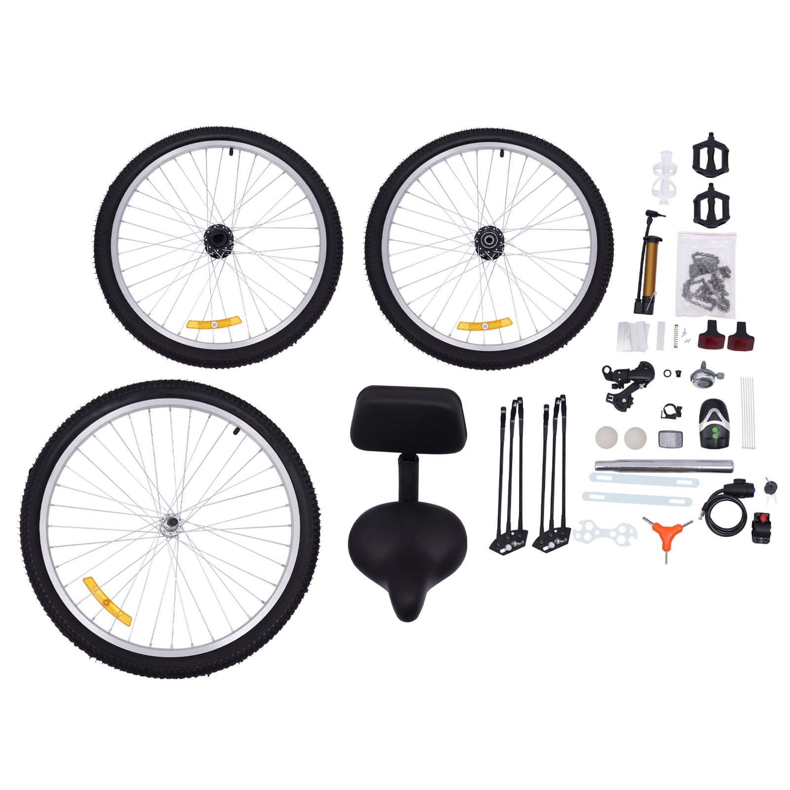 24” ROWER Dla dorosłych TRÓJKOŁOWY Składane czarny Hamulce V-brake