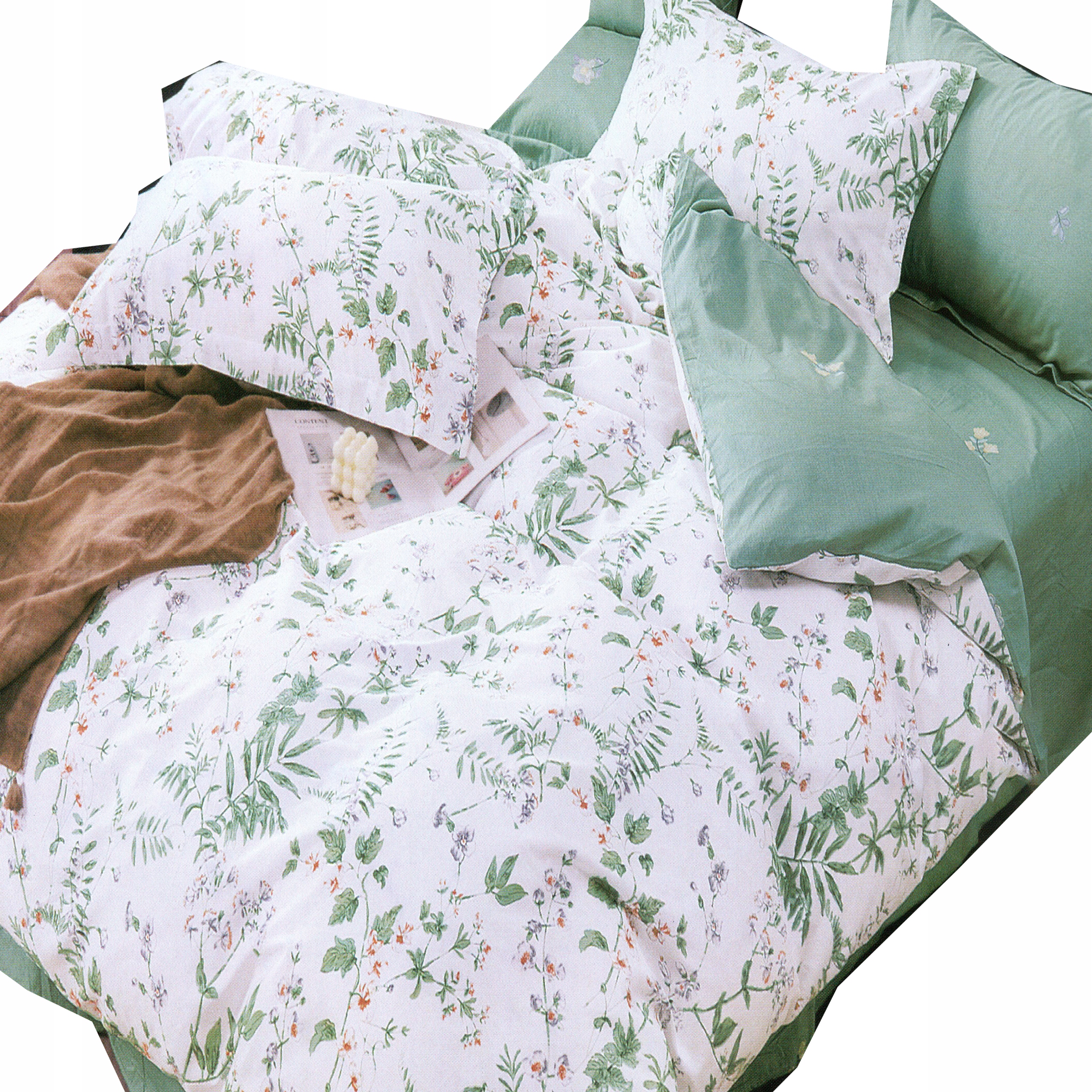 Dwustronna Pościel 100% Bawełna 200X220 2 Poszewki 70x80 Jesienna