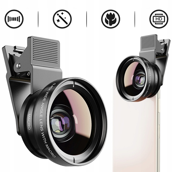 OBIEKTYW DO TELEFONU APEXEL 6W1 MAKRO SZEROKOKĄTNY Marka Inna