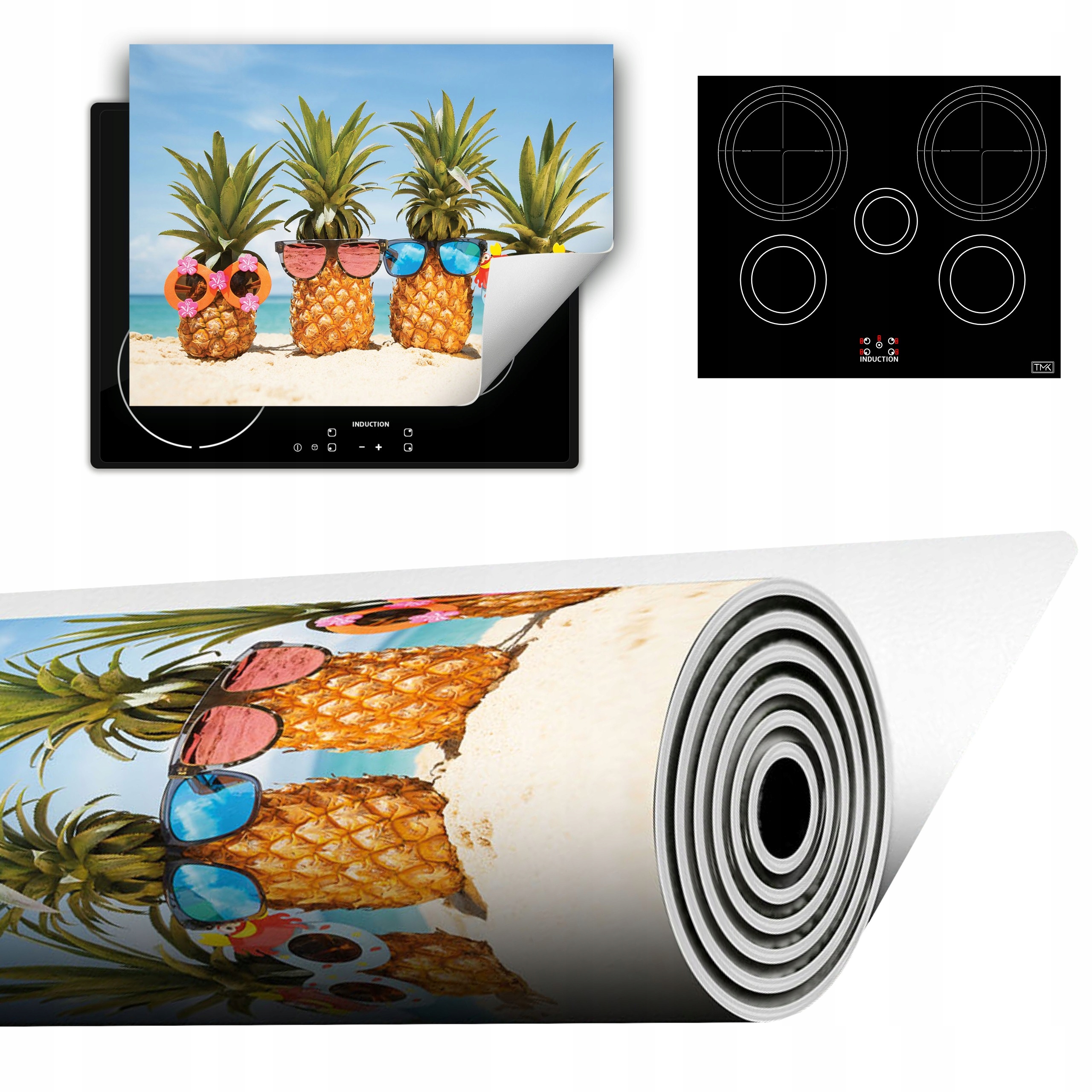 Vinylová Podložka Do Kuchyně Více Místa 70x52 Pláž ananas