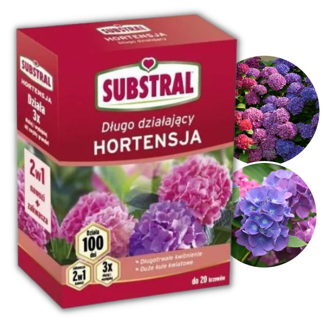 

Nawóz do hortensji 2w1 Substral Działa 100dni 1kg