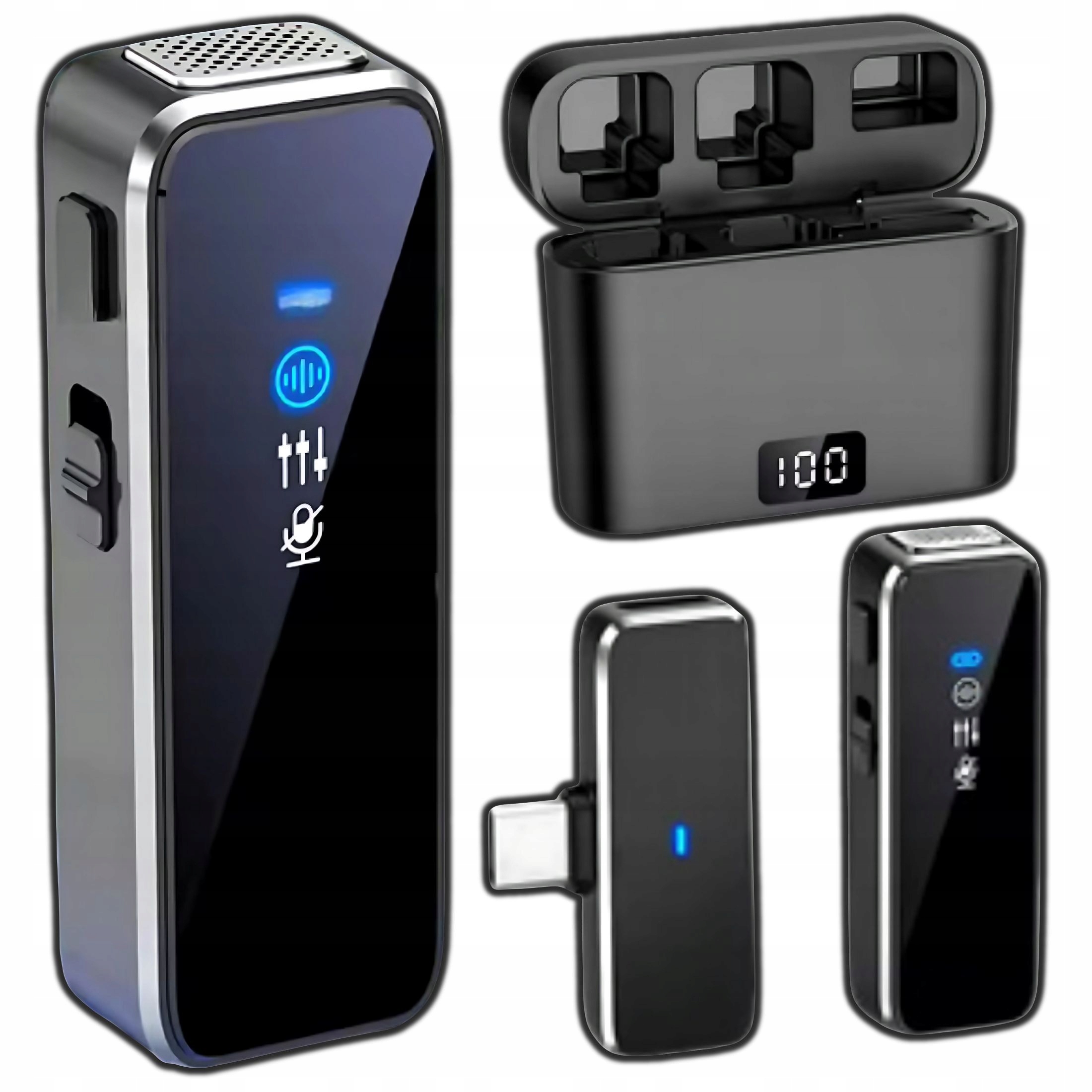 Mikrofon Bezprzewodowy Powerbank Redukcja Szumu Do Iphone Lightning Lekki