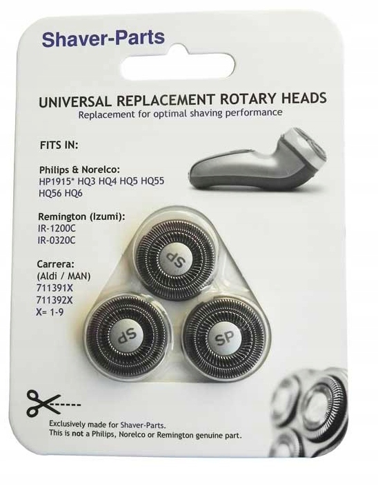 HQ3,HQ4,HQ5,HQ55,HQ56,HQ6 Řezací Hlavy Holicího Strojku 3KS Za Philips