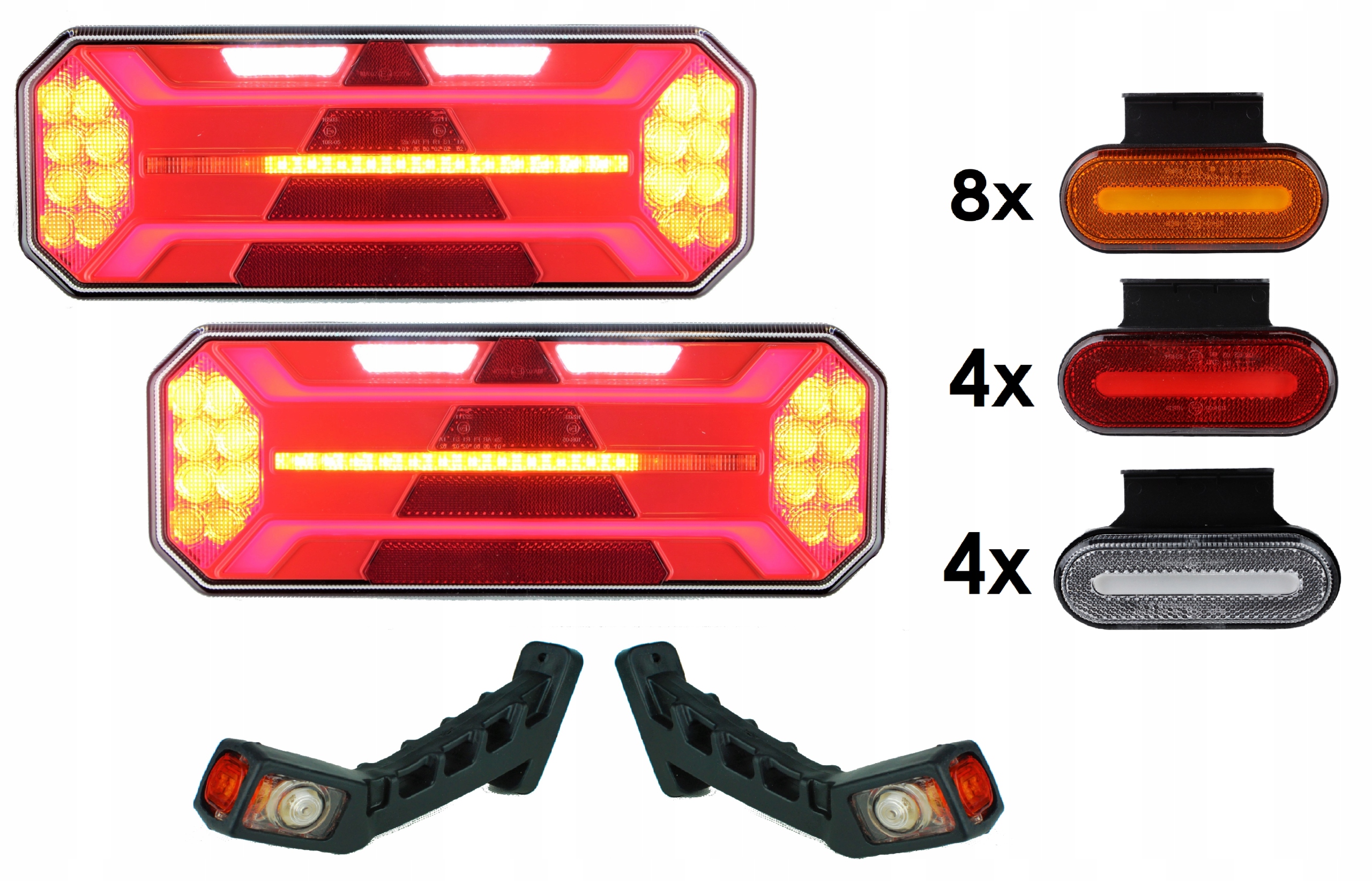 66057 - СВЕТОДИОДНЫЕ ЗАДНИЕ ФОНАРИ TIR ПОЛУПРИЦЕП КОМПЛЕКТ 12-24V