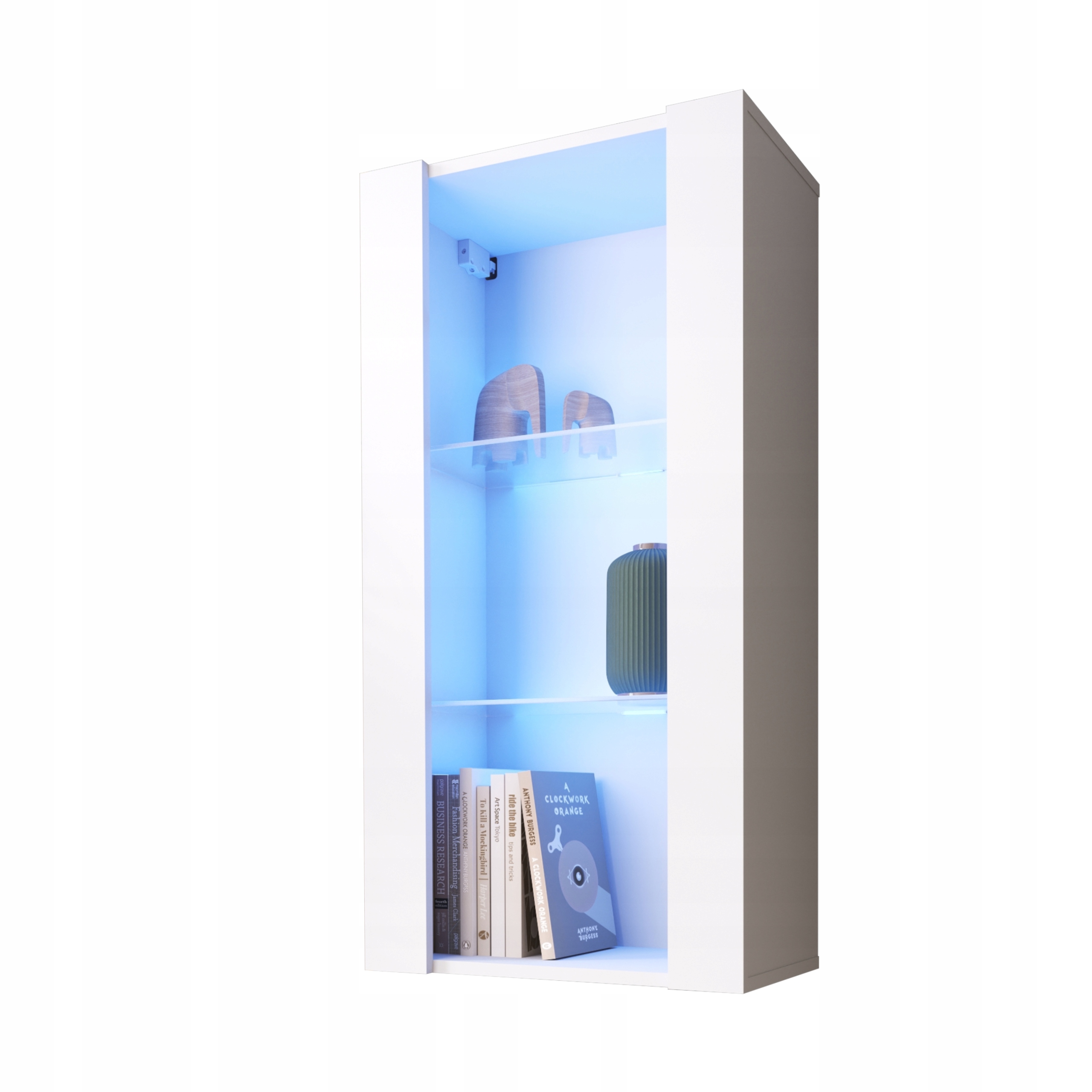 komodee Tivoli Závěsná vitrína Vertical 100 Bílá Modré Led