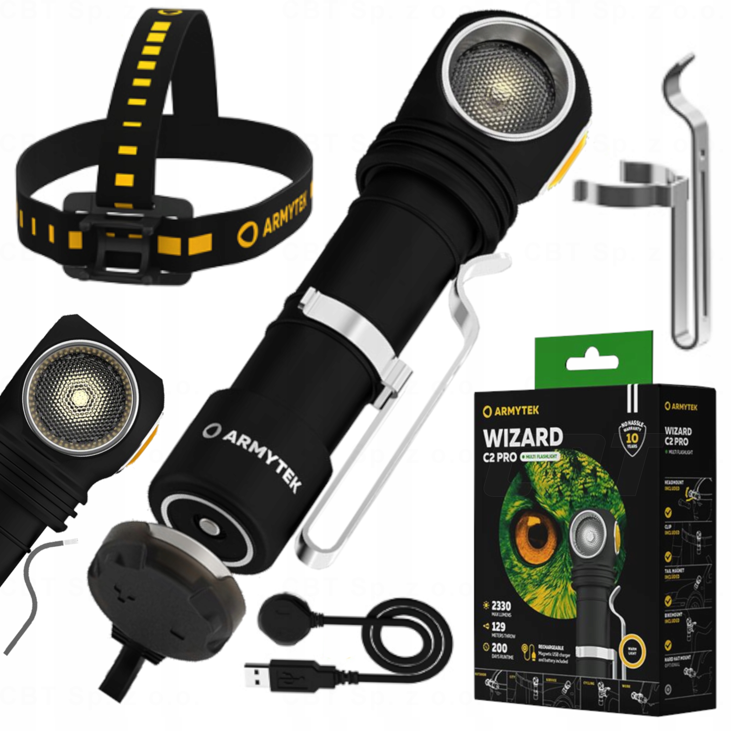 Latarka Armytek Wizard Pro Uniwersalna Led 2500lm Wielofunkcyjna 3w1 Magnet