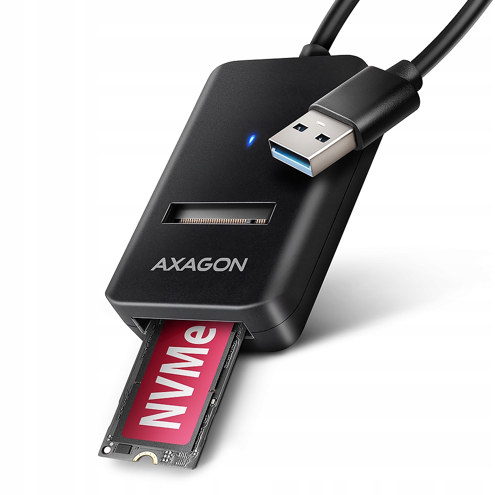 Axagon Usb-a 10Gbps adaptér pro M.2 NVMe a Sata Ssd disky ADM2-AM