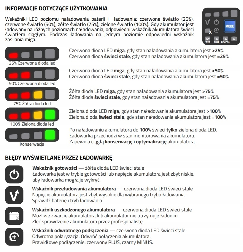 Ładowarka prostownik TC-3L 6/12V 3A LITOWE AGM SLI Głębokie rozładowanie Kod producenta TC-3L