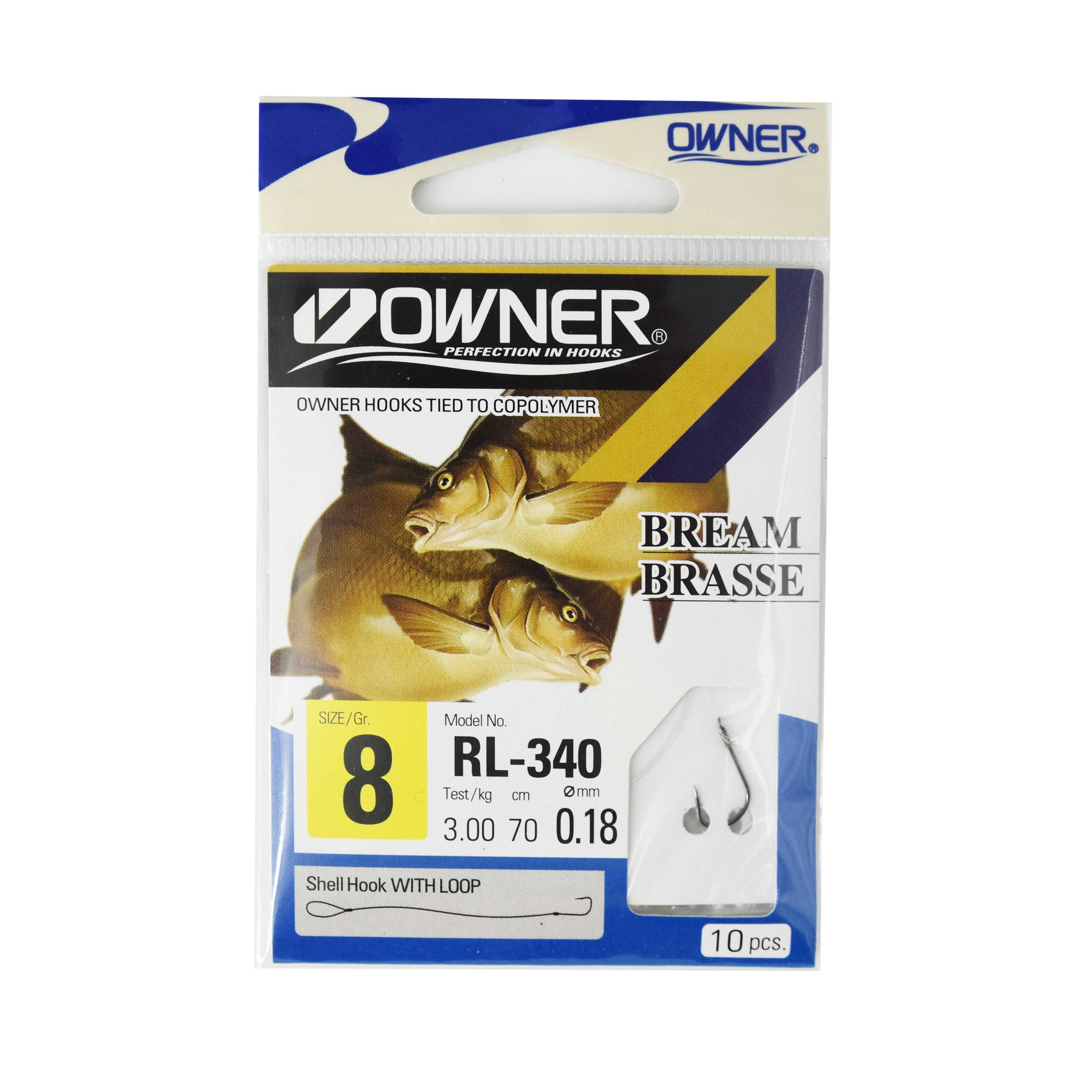 

Haczyki Owner RL340/8 Z Przyponami stalowy 10 szt