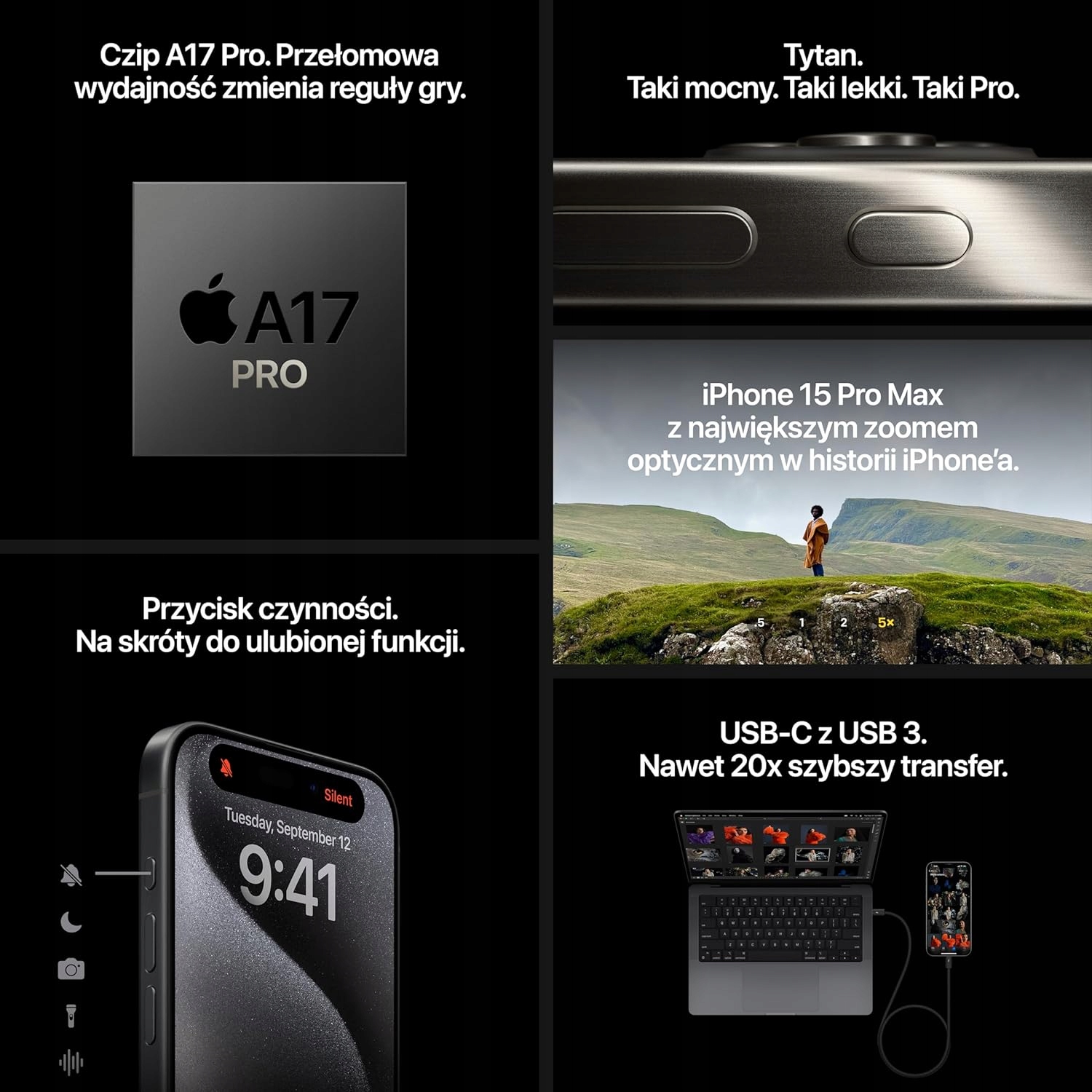 Smartfon Apple iPhone 15 Pro 8 GB / 128 GB 5G niebieski • Cena