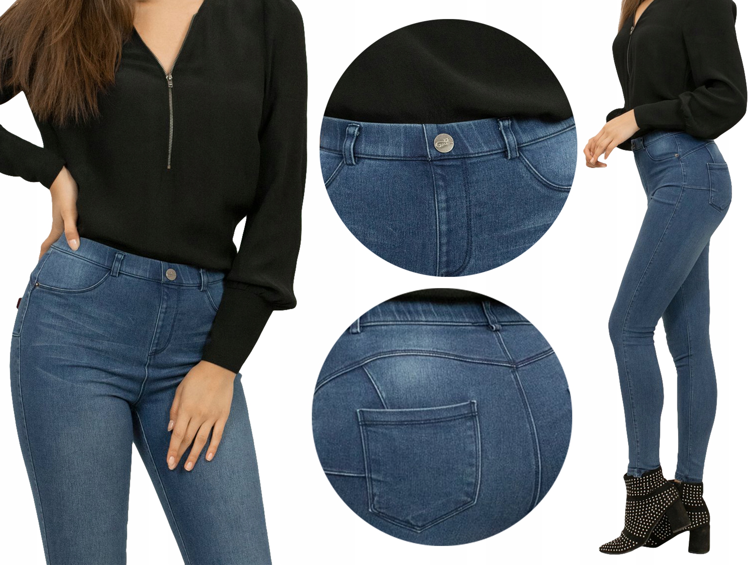 

Gatta Leginsy Margherita, jak spodnie, jeans, XL