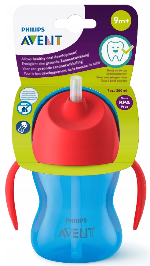 AVENT Kubek z giętką słomką 9m+200ml Marka Philips Avent