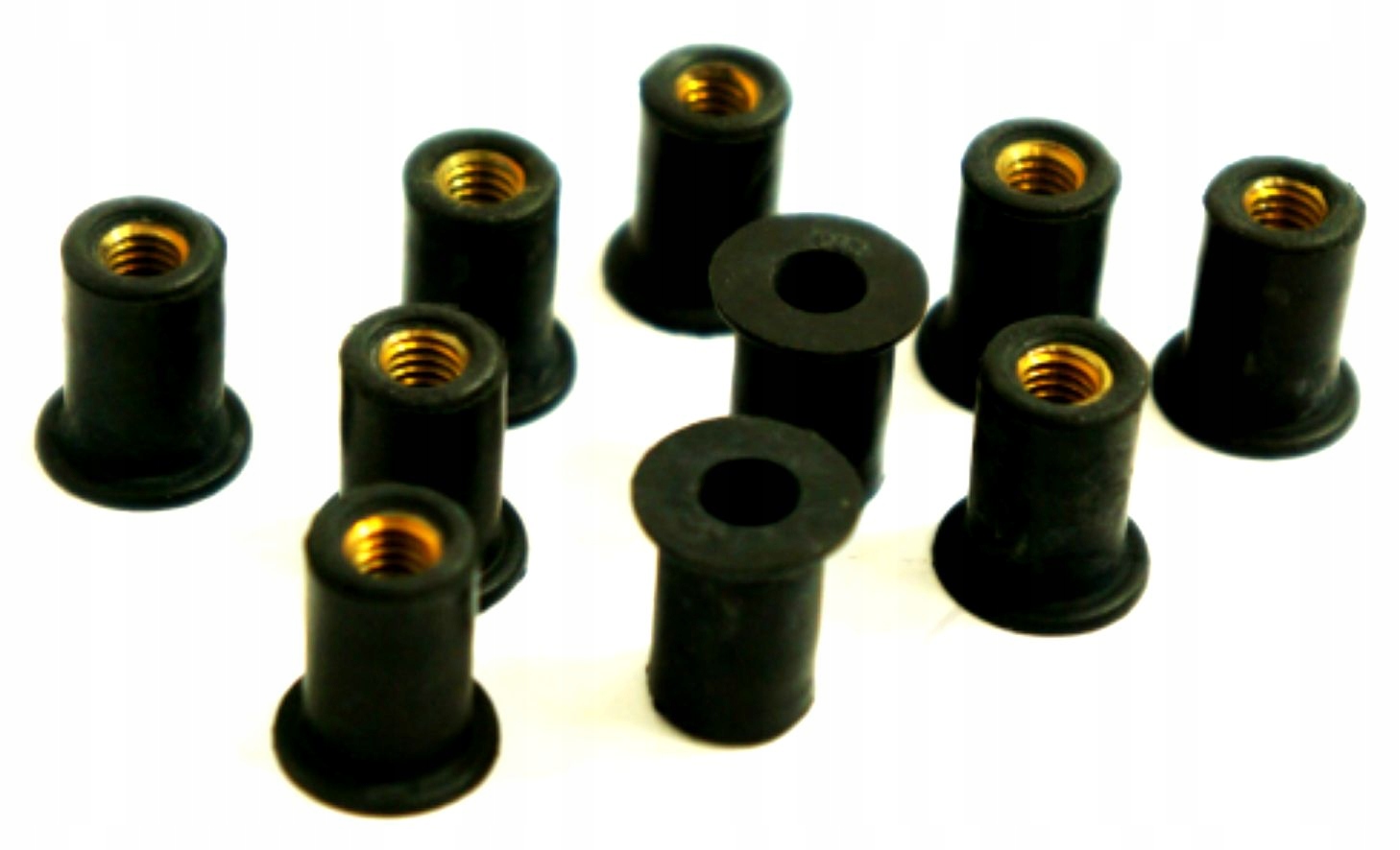 Szyba Gumowa nakrętka z mosiężnym insertem M5x0,8 dł.14mm 10 szt.