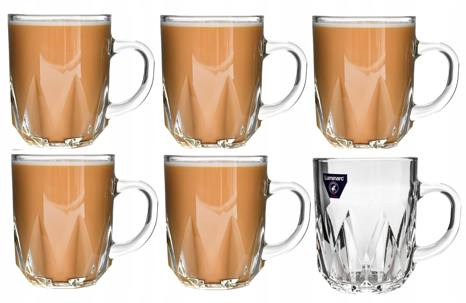 

Szklanki 250ml Do Kawy Herbaty Z Uchem Zestaw 6szt