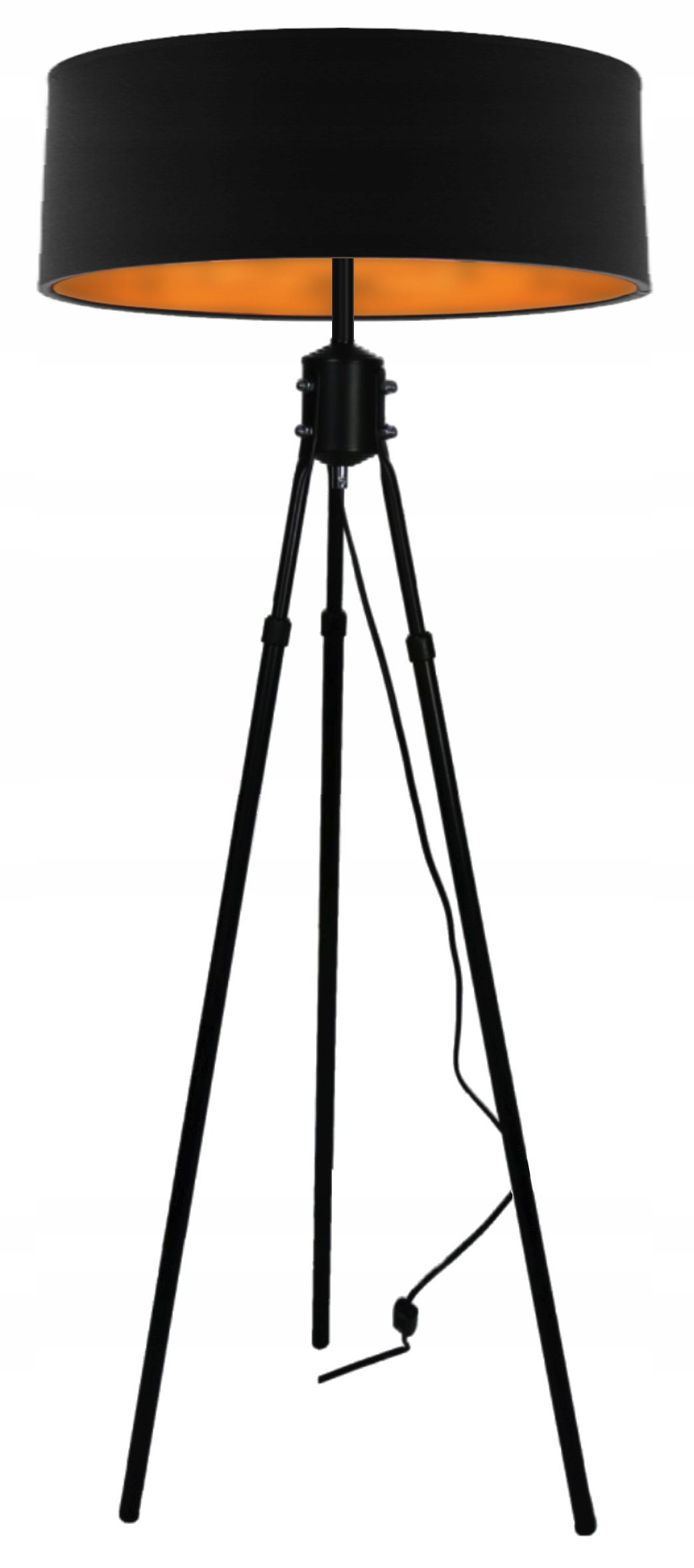 LAMPA STOJĄCA PODŁOGOWA TRÓJNÓG ABAŻUR 40CM LED Kolekcja MIRROR