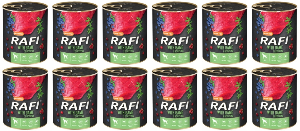Levně Krmivo Mokré Pro Psa Se Zvěřinou 800 G Rafi X12 Ks