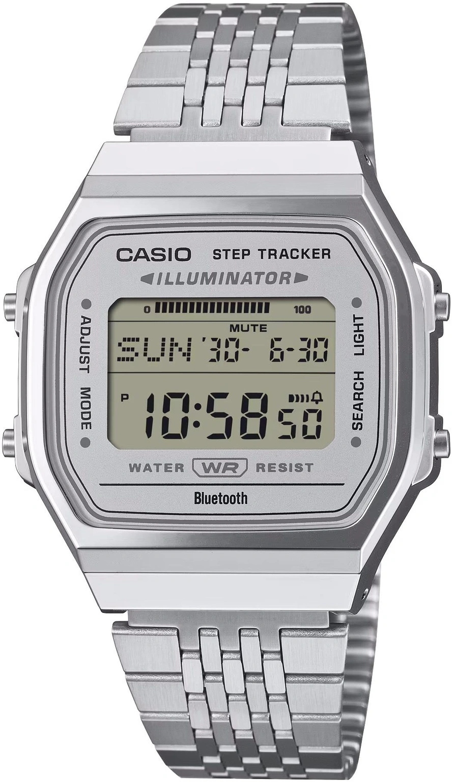 Hodinky Casio ABL-100WE-7AEF Vintage Stříbrné Bluetooh Krokoměr Datumovka