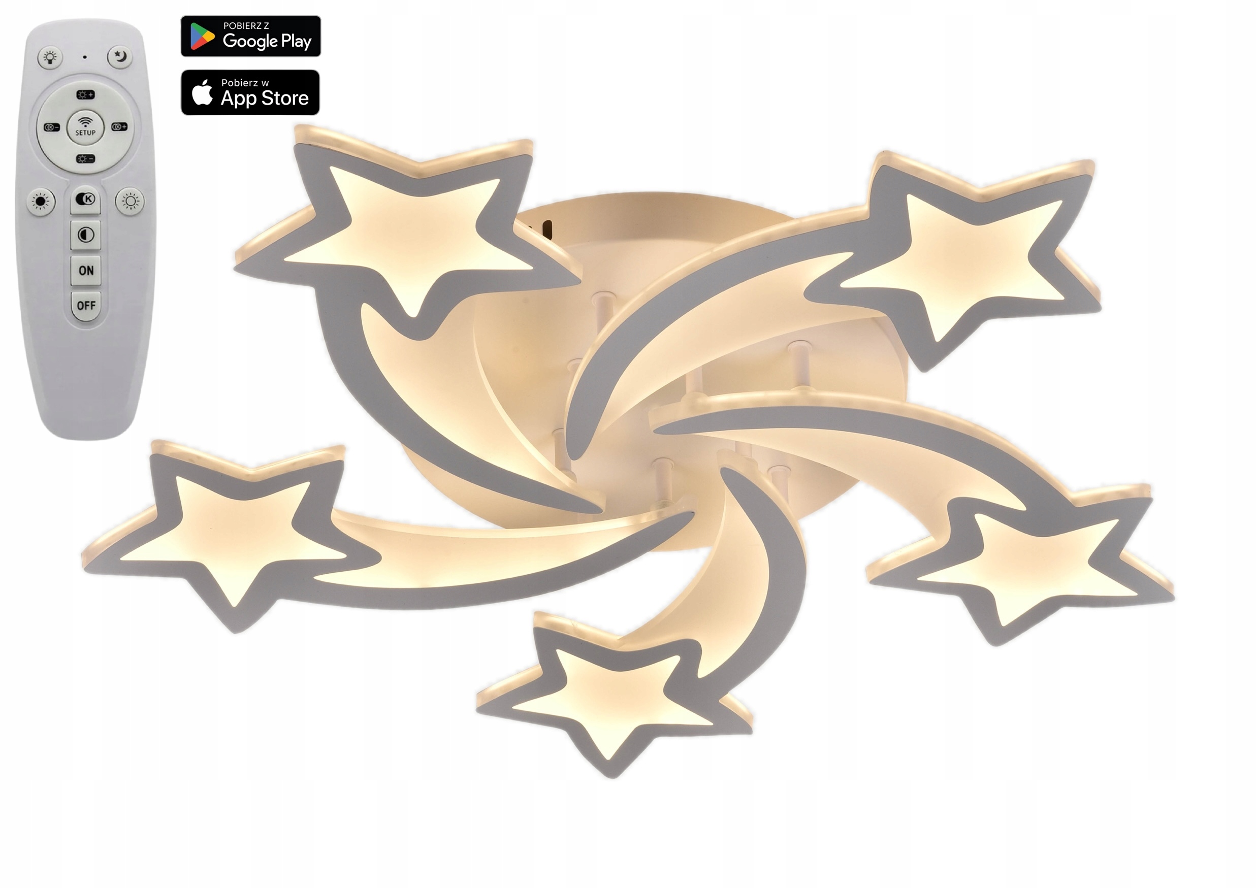 Stropné Svietidlo Led s diaľkovým ovládaním, hviezdny dizajn, do detskej izby, stropné svietidlo