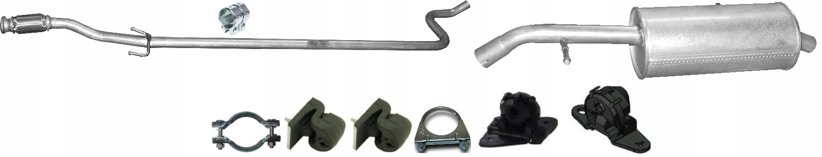 Citroen C2 1.4 HDi 2003-2005 Tlumič Trubka Komplet