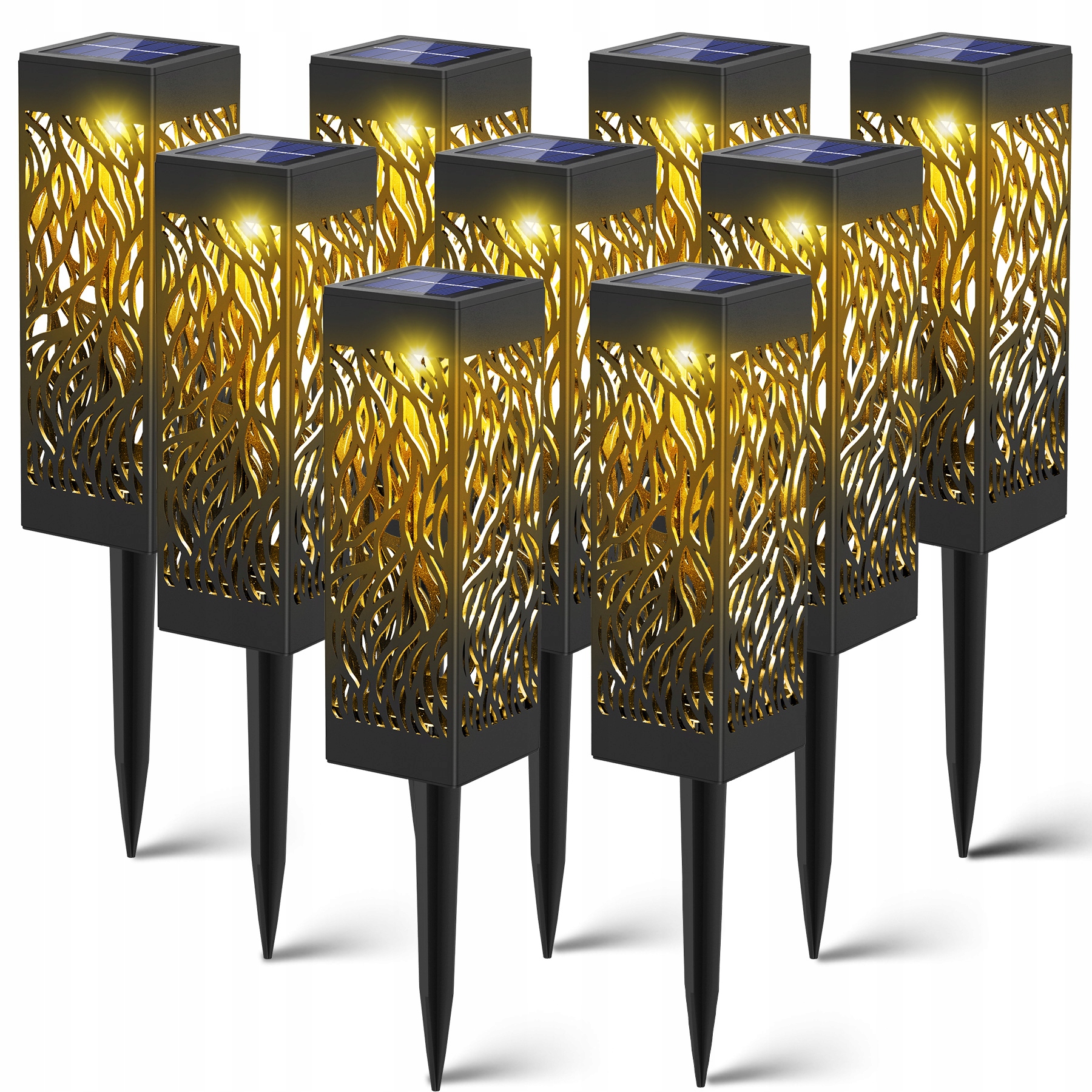 

10 Szt Lampki Solarne Ogrodowe Lampy Led Wbijane