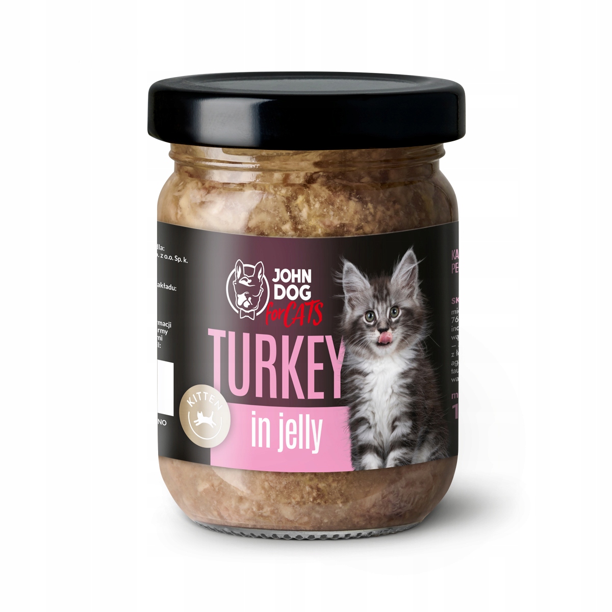 Levně John Dog for Cats Kitten vlhké krmivo pro koťata krůta v želé 100 g