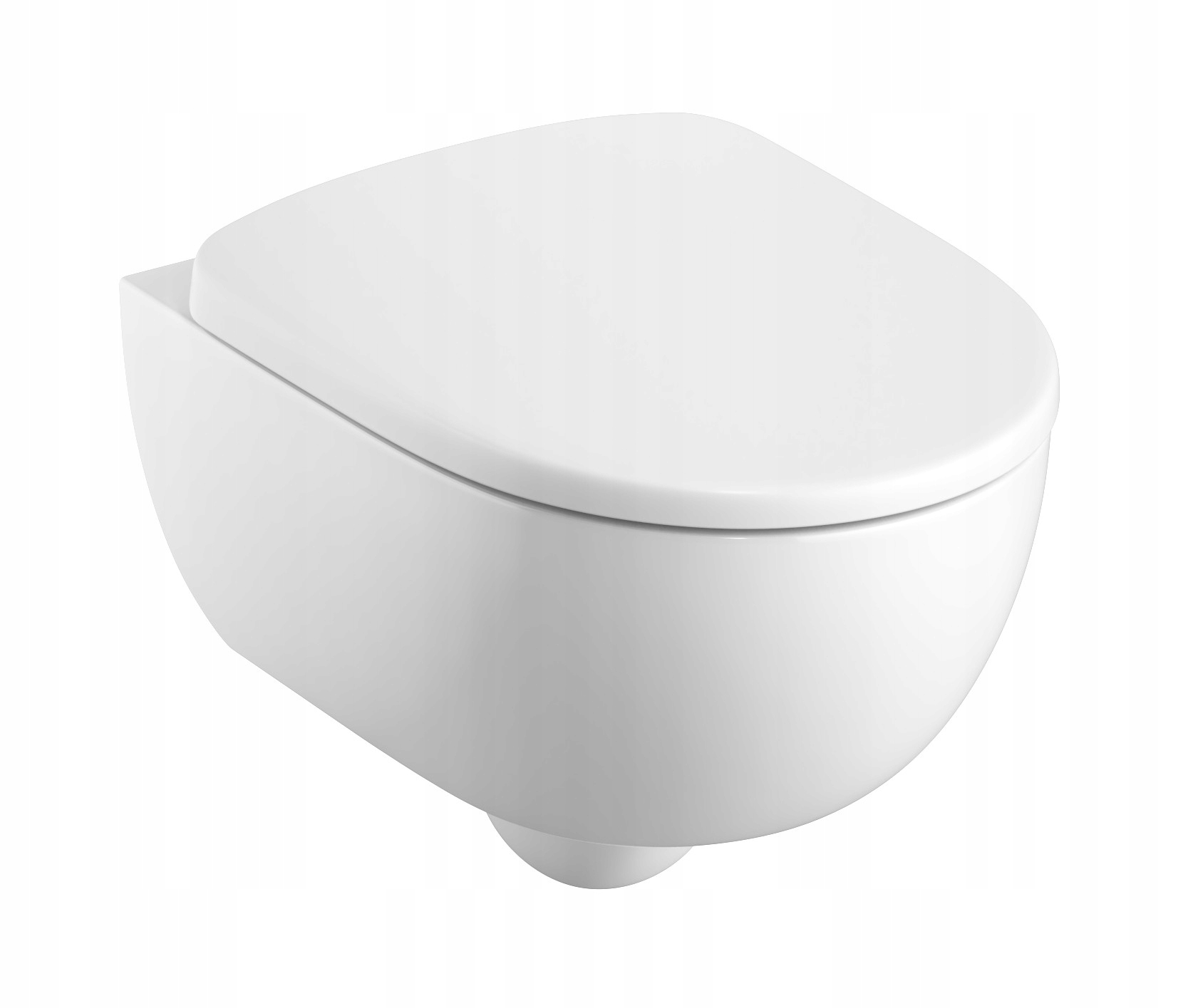 Miska Wc ceramiczna Selnova Compact krótka lejowa Rimfree 35,5 x 49 x 33 cm