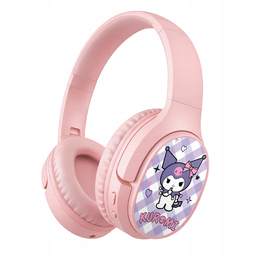 Słuchawki bezprzewodowe Kuromi Różówy Nauszne dla dziewczynki