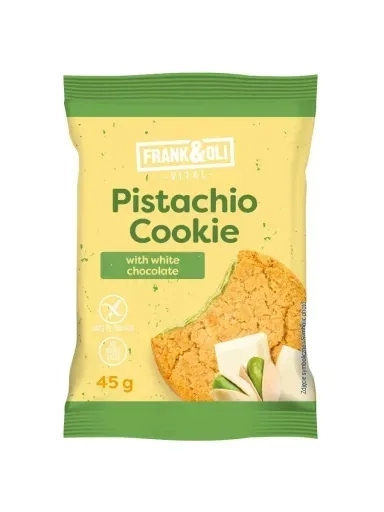 Levně 8 x Pistáciové sušenky s bílou čokoládou Frank&oli, 45 g