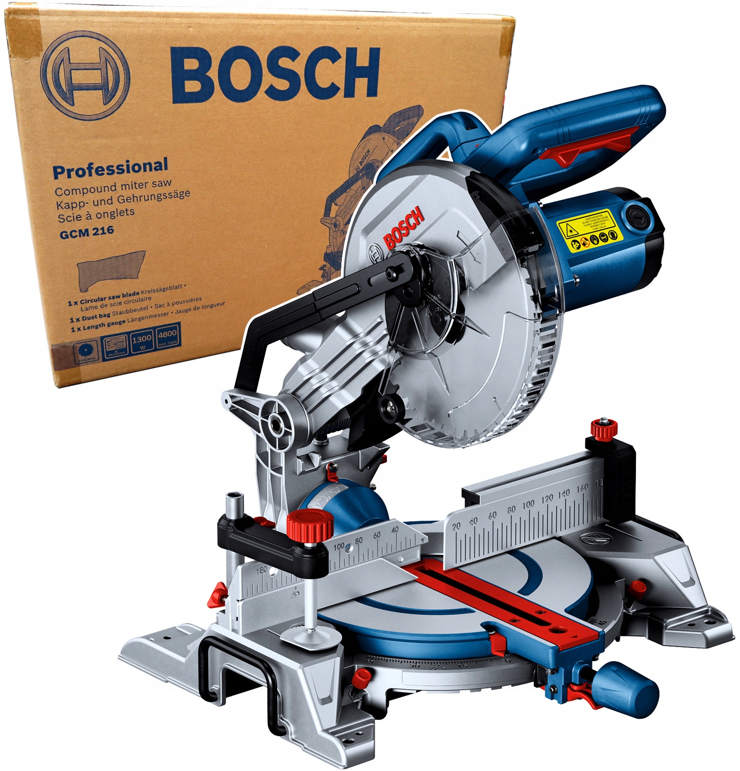 Piła ukośnica Bosch Gcm 216 0601b33000 216mm 1300W laser