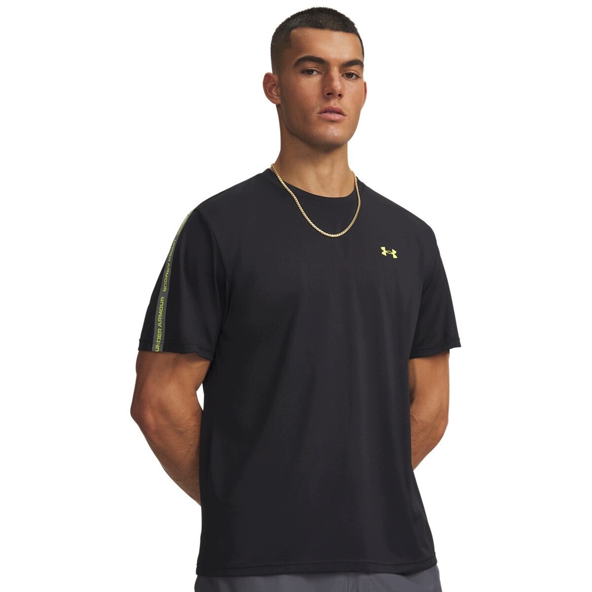 Męska koszulka treningowa Under Armour Ua Tech Taping Ss Czarny XL