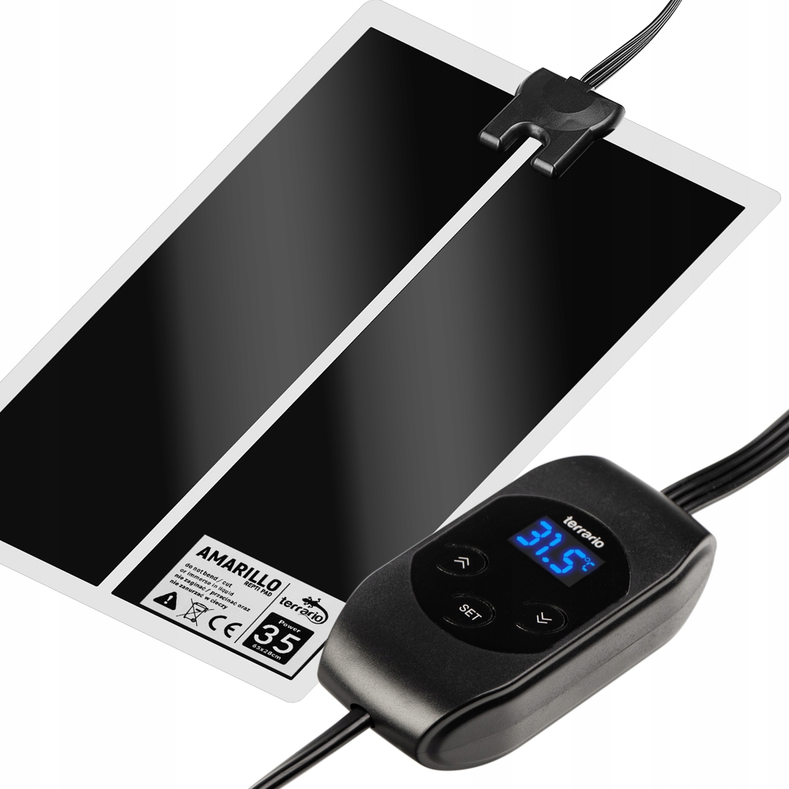 Levně Vyhřívací Podložka S LCD Termostatem Teraristická Topná Podložka 35W 65x28cm