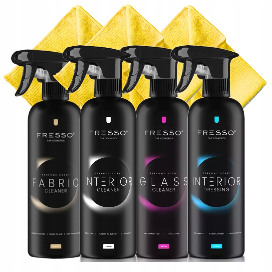 Fresso zestaw kosmetyków do czyszczenia wnętrza samochodu 4x500ml