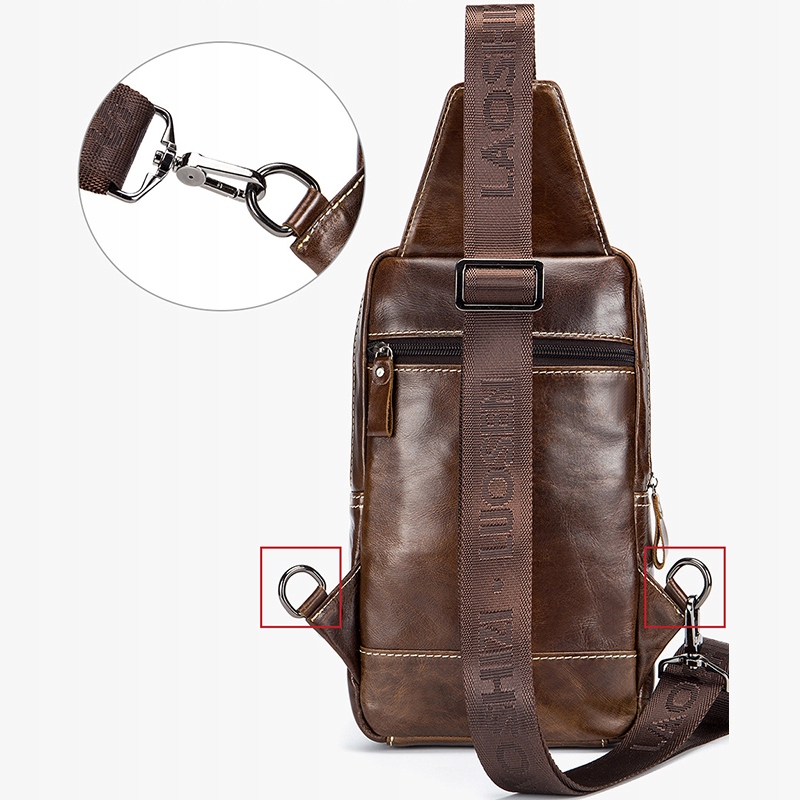 Skórzany TORBA NA RAMIĘ MĘSKA NERKA PLECAK Marka inna