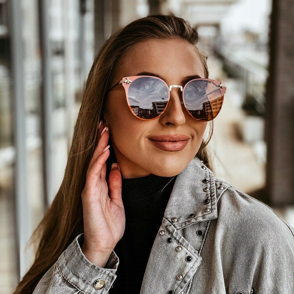 OKULARY POLARYZACJA damskie etui Black PRE V11 Model LENONKI