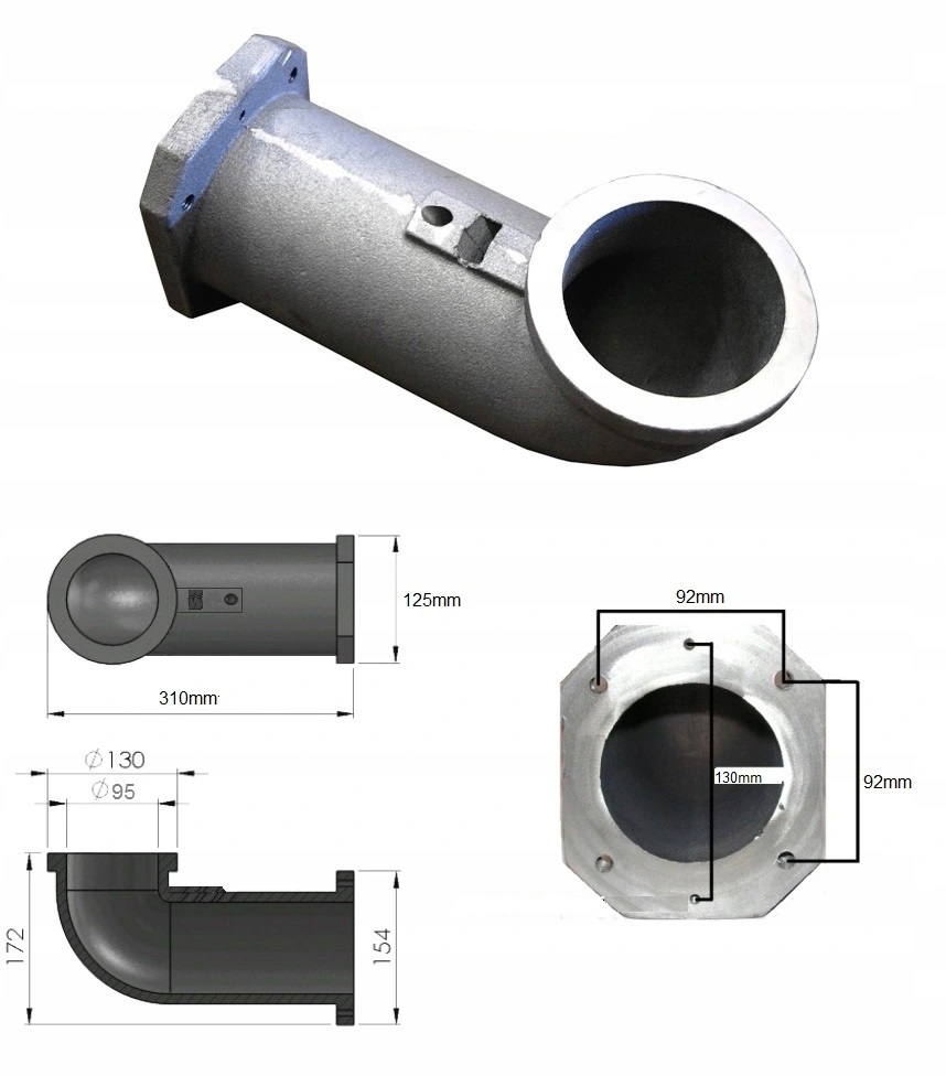 Kolano Podajnika Do Pieca Kotła Ekocentr, Opal, Webrman, Ferro 12-25KW