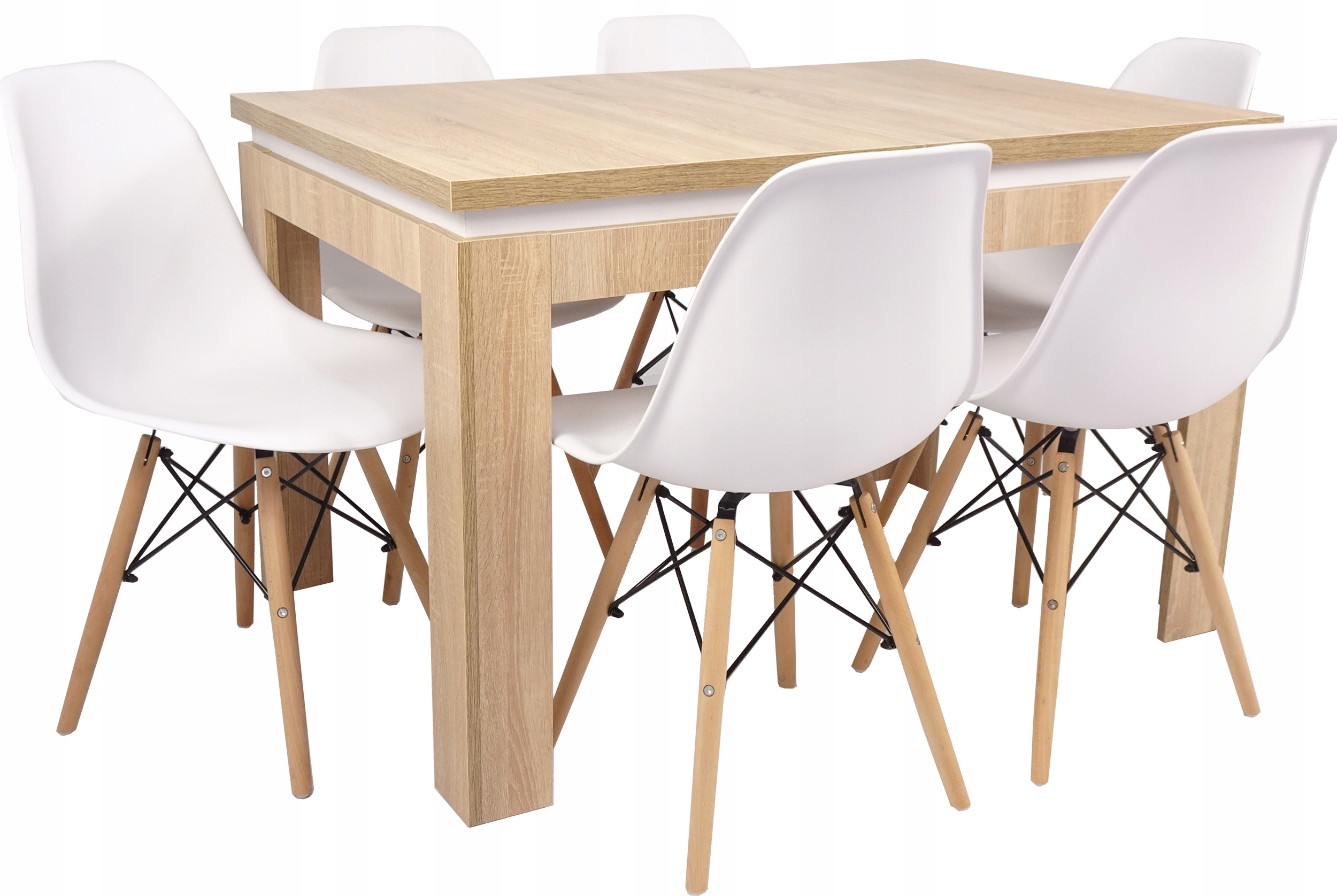 Skandynawski zestaw STÓŁ SONOMA 6 krzeseł KUCHNIA