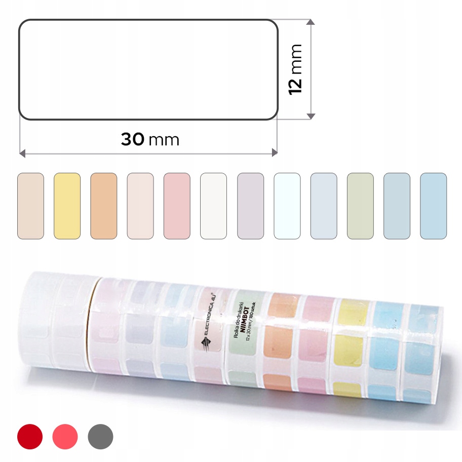 Termolepicí etikety Niimbot D11 D110 D101 H1S 12x30 12 rolí