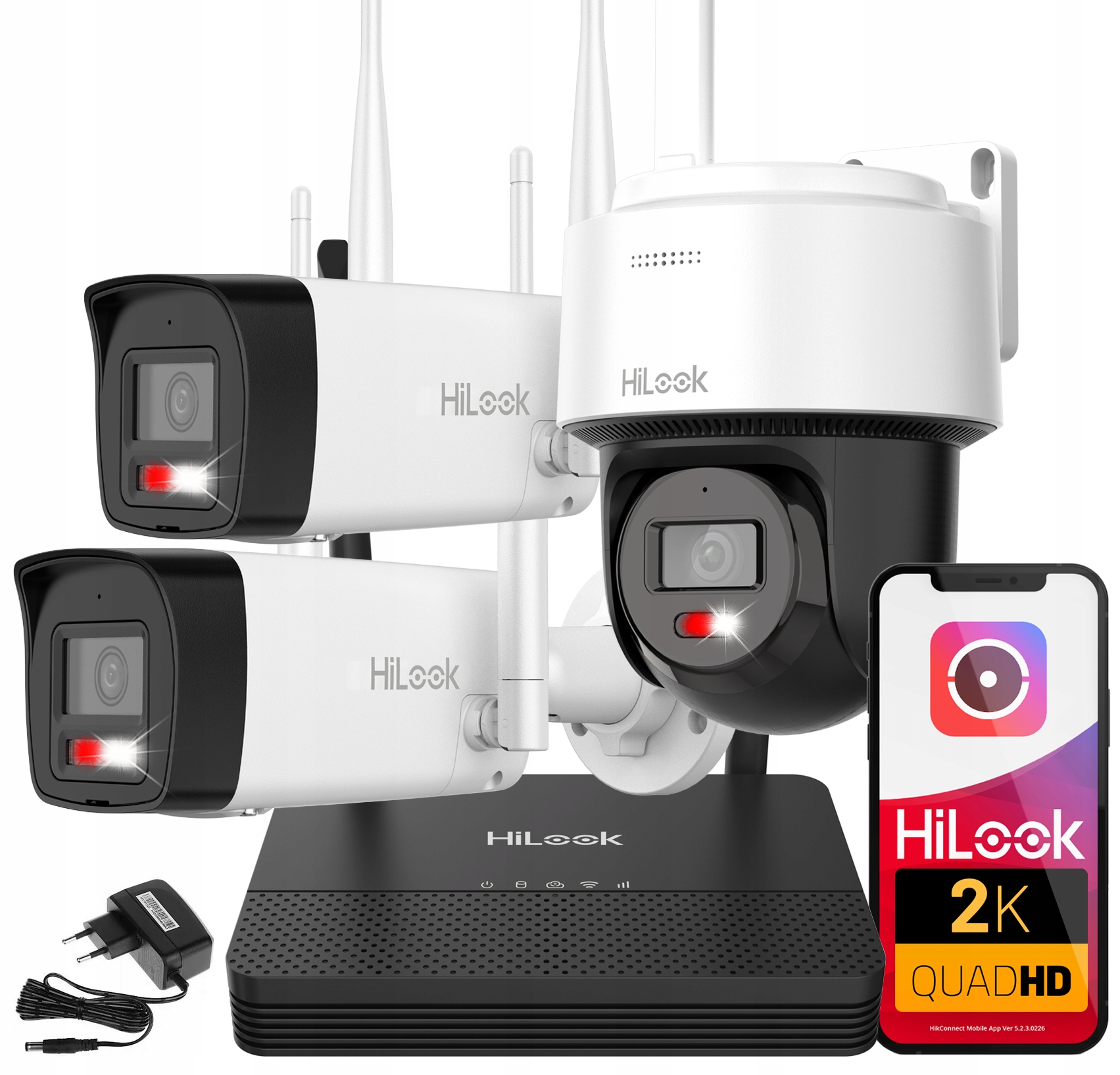 Sada monitorování WiFi 4MPx EasyLink HiLook od společnosti Hikvision s otočnou kamerou