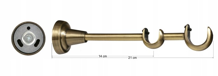KARNISZE EXCLUSIVE KARNISZ PODWÓJNY 25+19 / 440 cm Średnica drążka 25 mm + 19 mm