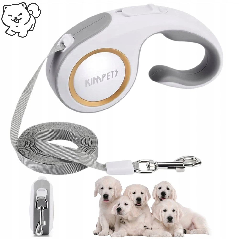 Levně Odolná Vodítko Pro Velkého Psa O Velikosti 5 M, Pevná, Rolovací, S Bílým Zámkem