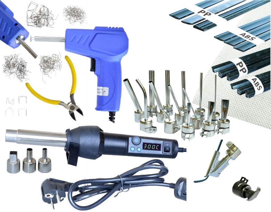 ZSZYWACZ PLASTIKU ZSZYWARKA SPAWARKA WEP 8858-I Zestaw Tworzywo Siatka