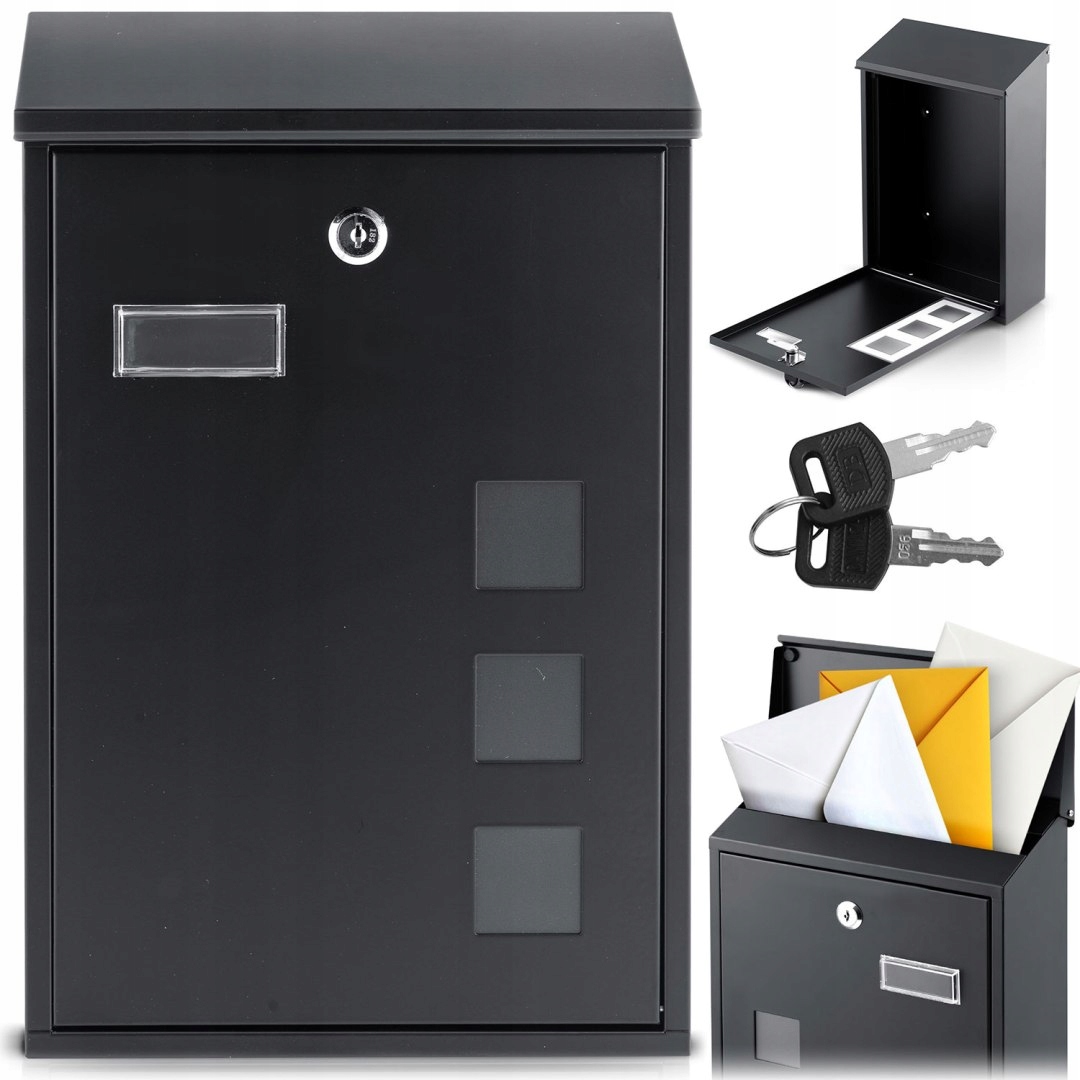 Poštovní schránka 39x25,5x12 cm černá HM-864 Humberg