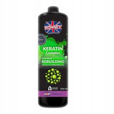 RONNEY Szampon odbudowujący - keratyna, 1000ml