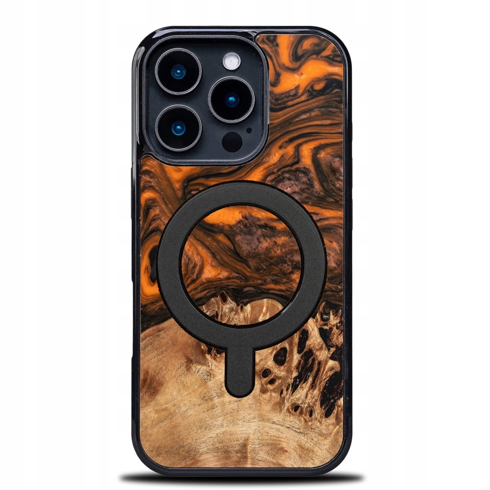 Pouzdro Bewood Unique pro iPhone 16 Pro oranžové s MagSafe