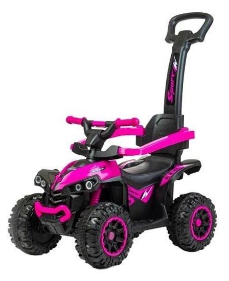 Jeździk z rączką różowy