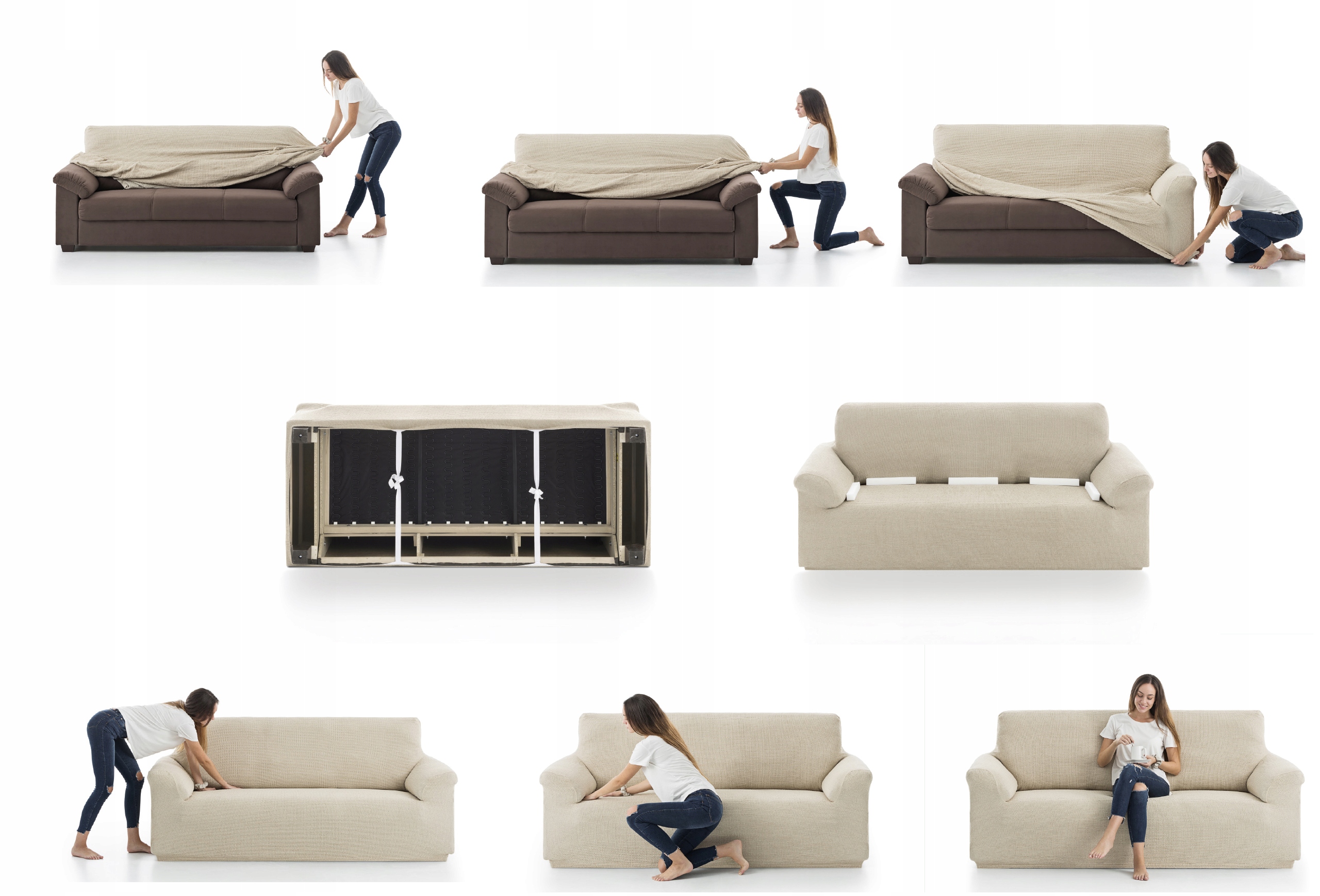 BELMARTI Elastic cover for a 2-seater sofa by Belmarti