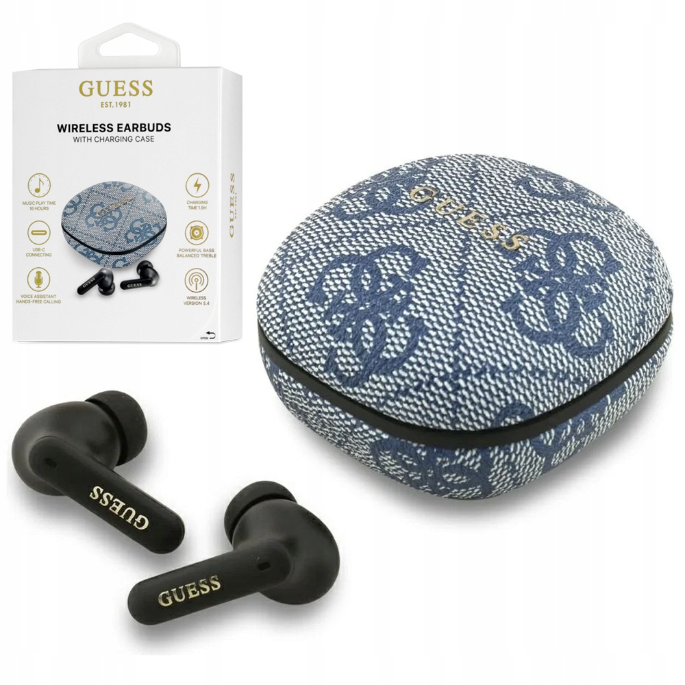 Guess 4G originální bezdrátová sluchátka Bluetooth Tws pouzdro