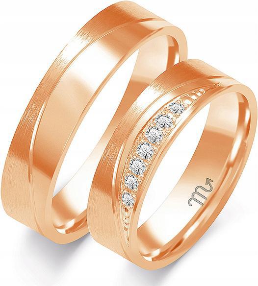 Obrąčka z růžového zlata na svatba ryzost 585 velikost 29 30 31 s možností gravírování dámská pánská