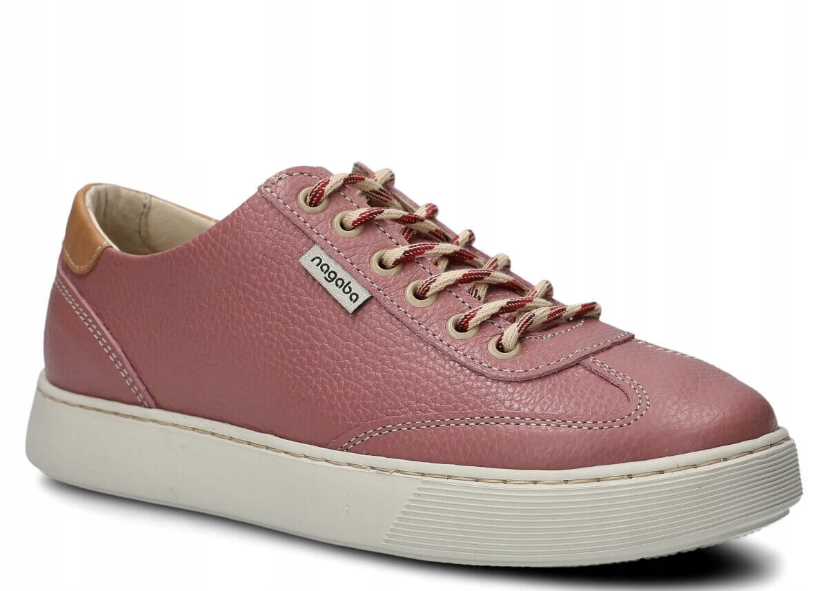 Dámské Kožené Polobotky Růžové Nagaba 612 Pohodlné, Polské 41